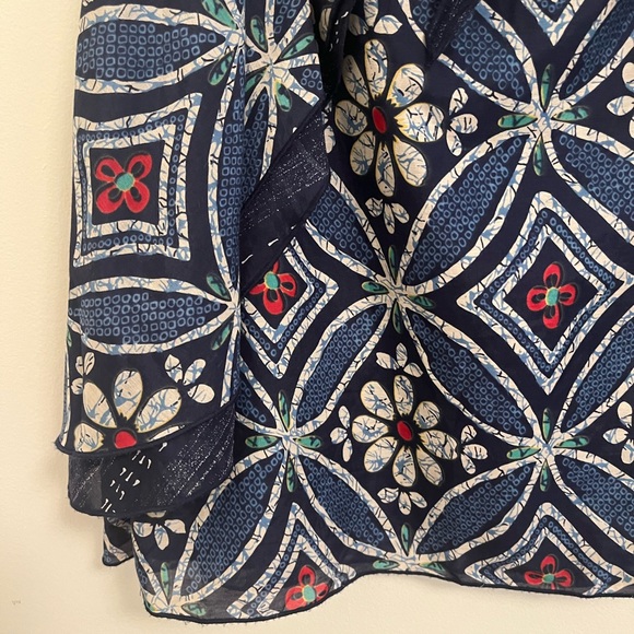 Anna Sui for Anthropologie Front Tie Silk Blend Floral Skirt, 4 - Picture 8 of 11